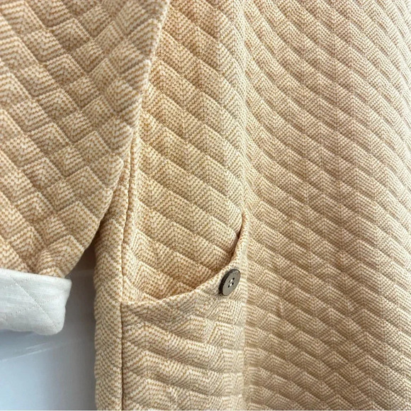 Soft Surroundings • Orange Quilted Sweater Cowl Neck Tunic Sz Medium - Picture 4 of 9